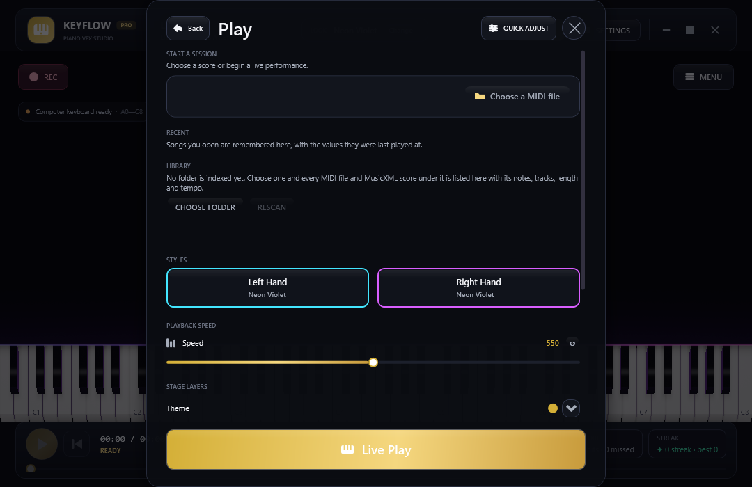 Play dialog